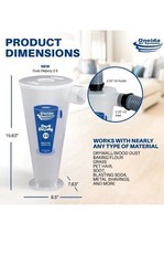 Oneida Air Systems Dust Deputy 2.5 DIY Cyclone Separator, Accessory Only, Clear.