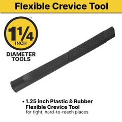 Shop-Vac 9017900 Flexible Crevice Tool, 1.25 12 inches x inches, Black