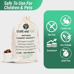Cure Wid Pure Cure Pure Organic Soap Nuts Deseeded 1Lb/450G 1 Wash Bag Approx