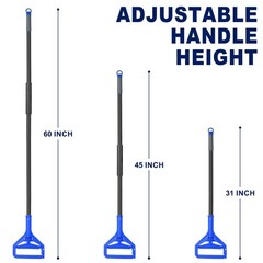 KeFanta 60 Inch Mop Handle Commercial Heavy Duty,Industrial Metal Mop Stick R…