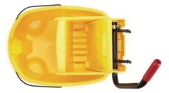 WaveBrake 35 Qt Yellow Mop Bucket with Integrated Wringer and Pour Spout