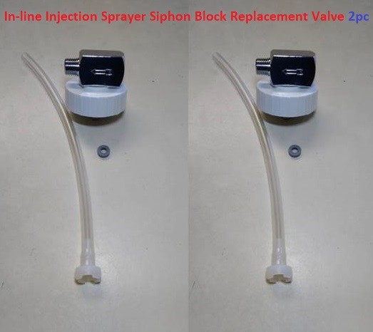 In-line Injection Sprayer Siphon Block Replacement Valve Carpet Clean DAM 2pc