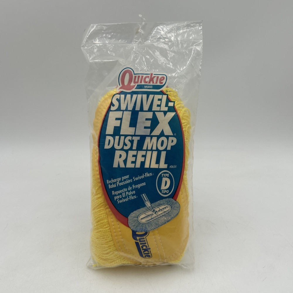 Quickie Swivel-Flex Dust Mop Refill #0654 Type D Yellow New Sealed