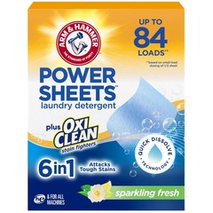 ARM & HAMMER Power Sheets Laundry Detergent Plus 42 Count (Pack of 1)