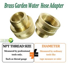 YOUHO Garden Hose Adapter Connector Heavy-Duty, Solid Brass Fittings Female t…