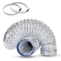 4 Inch x 3 Ft Dryer Vent Hose Flexible Silver Aluminum Duct