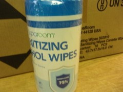 NEW Spuroom Sanitzing Wipes 76% Isopropyl Alcohol 80 ct. Lot of 10