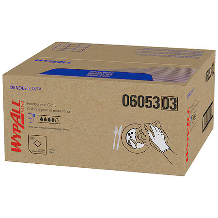 Wypall 06053 Wypall Critical Clean Foodservice Cloths (06053), Quarterfold,