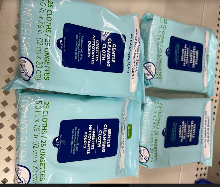 New ! 4 X25 Wipes Gentle Cleansing Cloth 5.0 in x 7.9 in