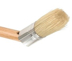 Euro Lube Angled Applicator Brush with Stiff Bristles for Paste-Style Tire 1 Qty