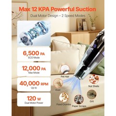 Cordless Handheld Vacuum with HEPA Filter, Lightweight, Powerful Suction for Car