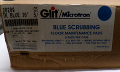 Glit/Microtron 20″ Blue Stripping Floor Maintenance Pads 5-Carton 20209