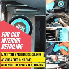 Car Cleaning Gel with 4 Anti-Static Brushes, 2 Pack Auto Vent and Interior Dust