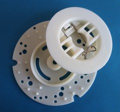 PAD RETAINER FOR VARIOUS TENNANT WALK BEHIND SCRUBBERS, REPL 370095, 3090, 99691