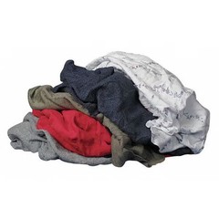 Manufacturer Varies Cotton/Polyester Cloth Rags, 50 lb Box, Sizes Vary, Assorted