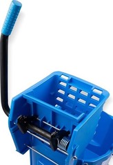 Commercial Mop Bucket 26 Quart Side Press Wringer Blue Polypropylene Floor