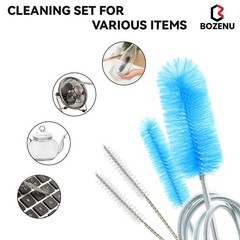 Bozenu Flexible Drain Brush, 66 Inch Long Double Ended Hose Pipe and 58 Blue