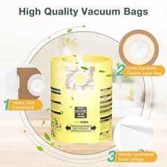 10PCS 10-14 Gallon Vacuum Bags for Shop Vac (10Pcs), yellow