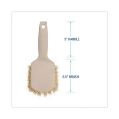 8.5″ Utility Brush – Tampico Bristles, Plastic Tan Handle Scrubber