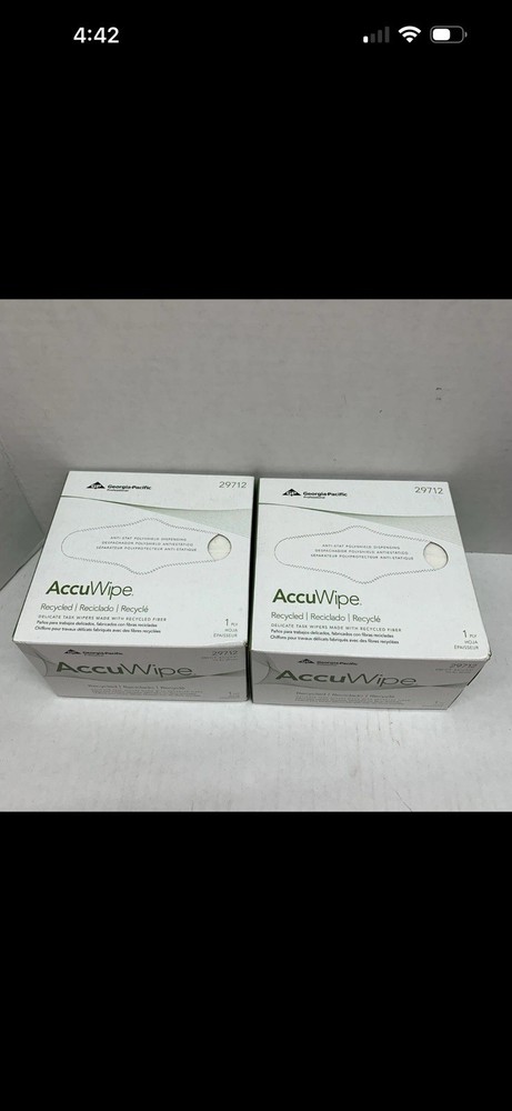 2 Georgia-pacific Accuwipe Light Duty Technical Cleaning Wiper 1 Ply -280 Count
