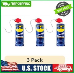 3 PACK WD-40 EZ-REACH Original Formula Multi-Purpose Lubricant Spray 8 in Straw