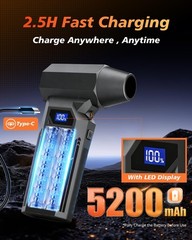 Compressed Air Duster, 150000RPM Super Power Electric Air Duster with Brushle…
