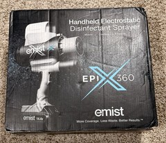 emist EPIX360 Handheld Electrostatic Disinfectant Sprayer 1.74 gal Black