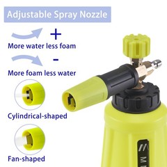 M MINGLE Foam Cannon for Pressure Washer, Car Cannon, Yellow