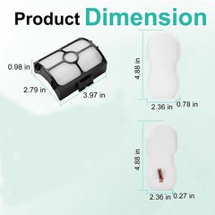 Filter Kit Replacement for Shark Vacuum HZ3000 HZ3002 Part XFFKHZ3000 XHFHZ3000