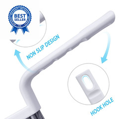 Lumkew Grout Cleaner Brush V Shape, Stiff Cleaning Brushes for White