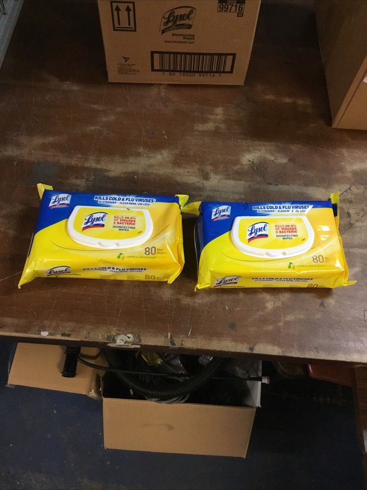 LYSOL Disinfecting Wipes – Lemon & Lime Blossom Flatpack 80 ct. (Pack of 2)