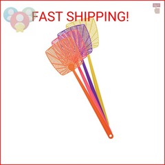 PIC 274-INN Plastic Fly Swatter Assorted Neon Plastic Fly Swatter – Single Orang