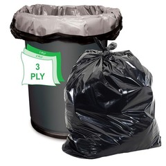 Aluf Plastics – Value Coex 3 Ply Garbage Bags 33 Gallon 1.5 Mil Eq 33X39 Black