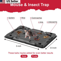 Glue Mouse Traps Indoor for Home -12 Pack Sticky MouseTraps black