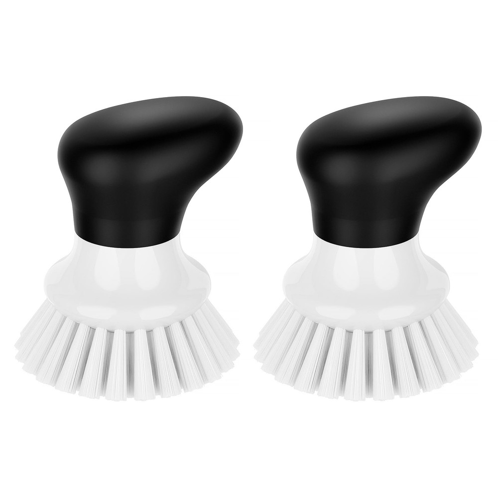 MR.SIGA Dish Scrub Brush, Palm Brush Scrubber with Ergonomic Grip, White