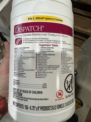 Dispatch Hospital Cleaner Disinfectant Towels (69150) 8 Pack
