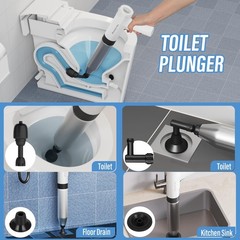 Puniarmu Electric Toilet Plunger,Unclog In One Shot,Remover For White