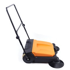 26″ Industrial Floor Twin Sweeper,Dual Side Brooms,Walk-Behind Outdoor & Indoor