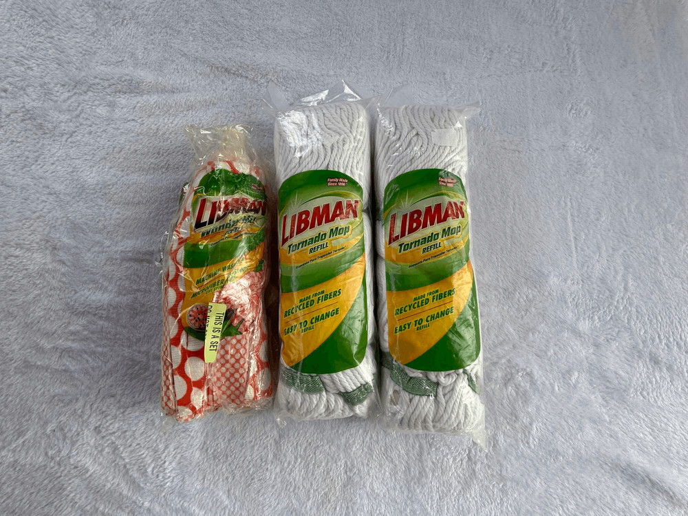 Libman Tornado Mop Refill Lot of Two & Libman Wonder Mop Refill (1)