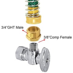 Joywayus 2PCS 3/4 GHT Male to 3/8 Compression Female, Brass