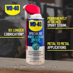 WD-40 Specialist White Lithium Grease Spray Long Lasting 10 Oz Pack of 6 NEW