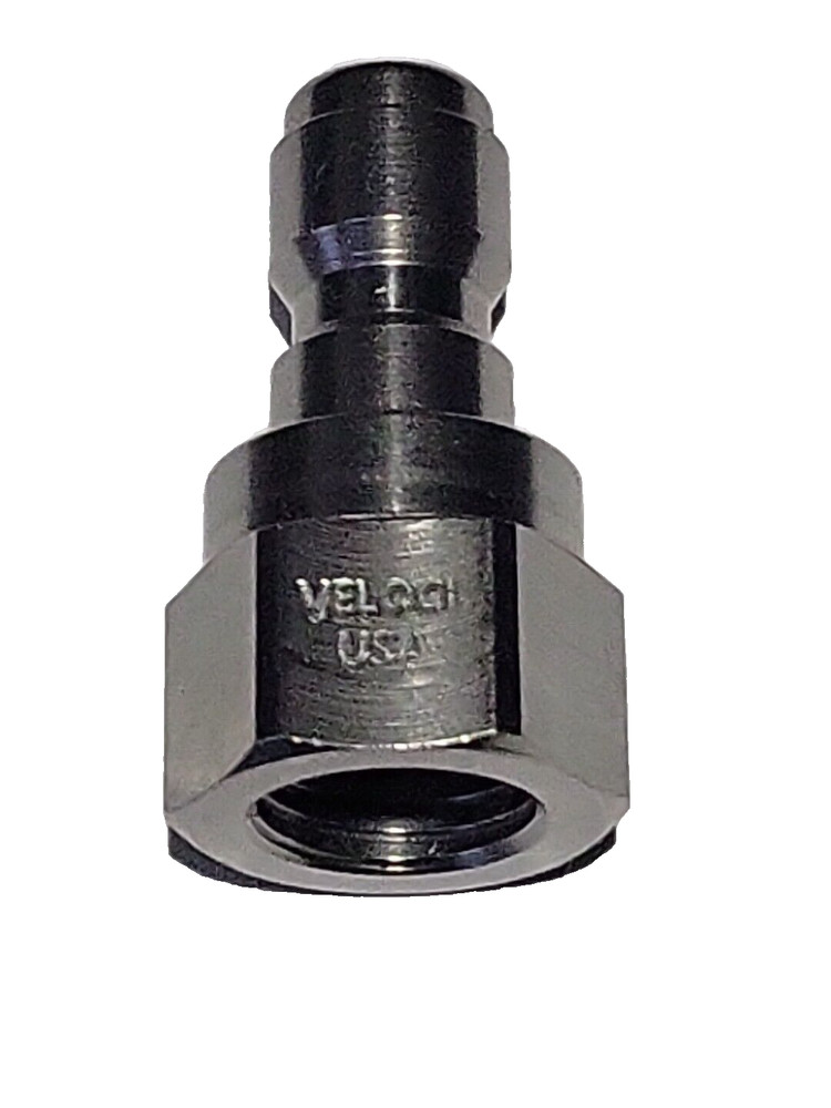 Prima 3/8 NPT Plug Female Stainless Steel Quick Connect- Veloci MTM Hydro USA