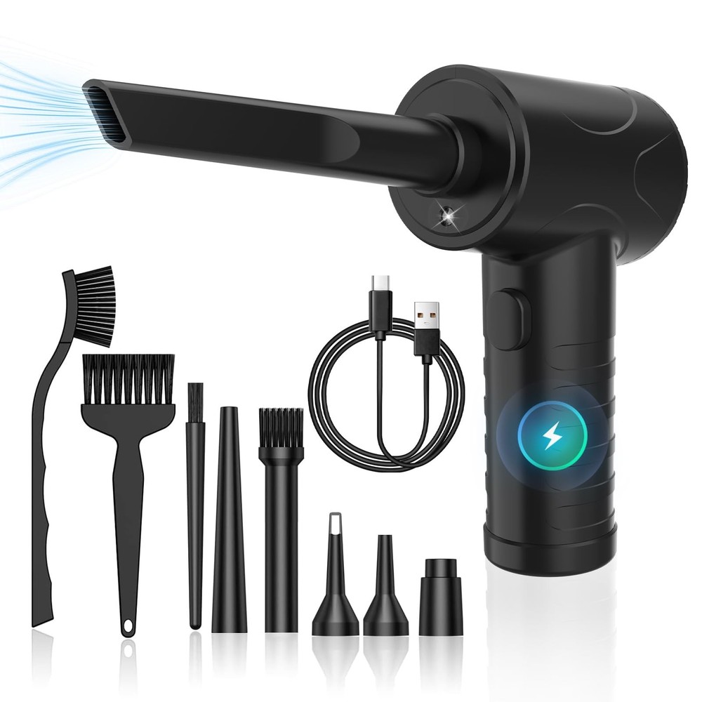 Portable Air Blower, Compressed Air Duster 3 Gear 51000RPM 6000mAh Rechargeab…