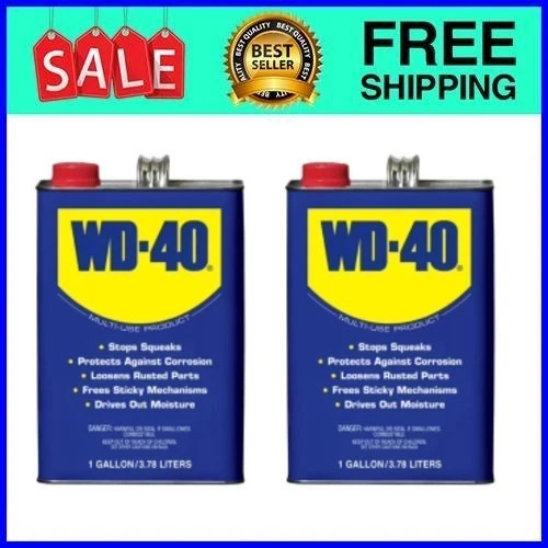 2 pack WD-40 Multi-Use Product Lubricant Bulk, 1 gallon