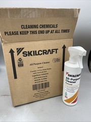 12 Pack SKILCRAFT All Purpose Cleaner Biobased 16oz Each Spray Bottle New