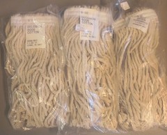 New Cotton MOP HEADS 9 Oz Lot Of 3