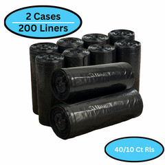 Can Liner Star Sealed Black, LLDPE, 1.5 Mil, 33 Gallons-33″x39″, 200 Pieces