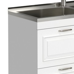 Darwin 46-inch Utility Sink & Cabinet in Pure White