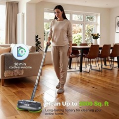 Floor Scrubber Cleaner Machine Commercial Hard Polisher Electric Mop With Spray