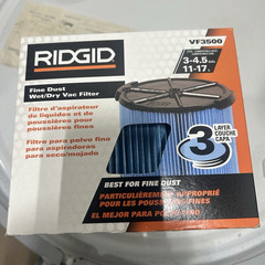 RIDGID VF3500 Fine Dust Wet/Dry Washable 3-Layer Filter for 3-17 Gal Vac